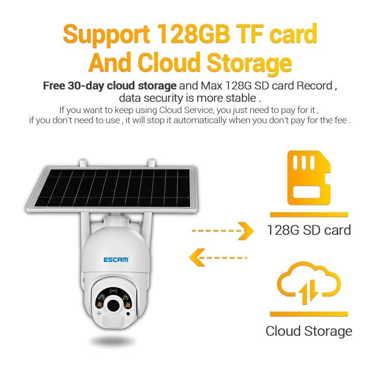 ESCAM QF450 HD 1080P 4G US Version Solar Powered IP Camera without Memory, Support Two-way Audio & PIR Motion Detection & Night Vision & TF Card, without Memory ESCAM QF450 HD 1080P 4G US Version Solar Powered IP Camera without Memory, Support Two-way Audio & PIR Motion Detection & Night Vision & TF Card, without Memory